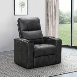 Hot Sale 💯 Rider Power Theater Recliner with 1 Table - Abbyson Living Brown 🌟