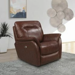 Promo 🥰 Wilder Leather Power Recliner - Abbyson Living Gray 👍