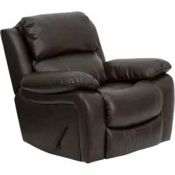 Deals ✔️ Leather Rocker Recliner - Riverstone Furniture Collection Brown ⭐ -Living Room Chairs Sales unnamed file 13786