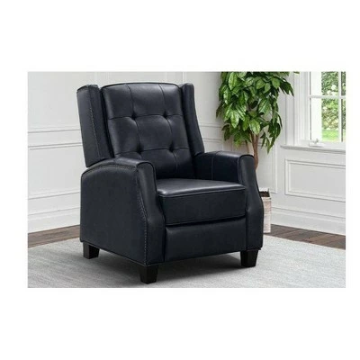 Coupon π Wiley Leather Pushback Recliner - Abbyson Living Navy Blue π 3 Coupon π Wiley Leather Pushback Recliner - Abbyson Living Navy Blue π
