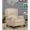 Outlet 🛒 Upholstered Wing Recliner Beige - Buylateral 🌟 -Living Room Chairs Sales unnamed file 13818