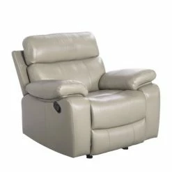 Brand new ✔️ Cortez Leather Recliner - Abbyson Living Beige 🔔 -Living Room Chairs Sales unnamed file 13855