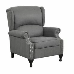 Best Sale 💯 Upholstered Wing Recliner - Buylateral Black/cream 😍 -Living Room Chairs Sales unnamed file 13863