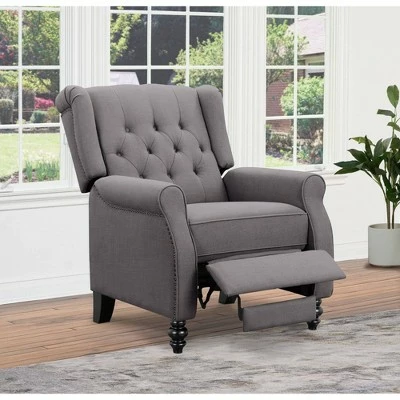 Cheapest 😍 Cami Fabric Pushback Recliner Gray - Abbyson Living 😉 4 Cheapest 😍 Cami Fabric Pushback Recliner Gray - Abbyson Living 😉 - Image 2