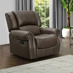 Hot Sale ✨ Woodland Recliner Dark Camel - Abbyson Living 😀