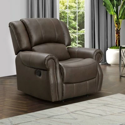 Hot Sale ✨ Woodland Recliner Dark Camel - Abbyson Living 😀 3 Hot Sale ✨ Woodland Recliner Dark Camel - Abbyson Living 😀