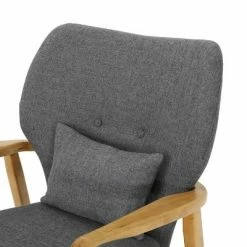 Brand new 🧨 Benny Mid Century Modern Fabric Rocking Chair - Christopher Knight Home Muted Yellow 💯 -Living Room Chairs Sales unnamed file 13924