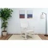 Deals 🧨 Gift Mark Adult Rocking Chair with Horizontal Back and white Faux Leather Seat ❤️ -Living Room Chairs Sales unnamed file 13940