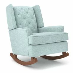 Flash Sale 🌟 Best Chairs Inc. Best Chairs Ames Upholstered Runner Rocker Dark Walnut Cobalt 🎉 -Living Room Chairs Sales unnamed file 13946