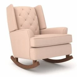 Flash Sale 🌟 Best Chairs Inc. Best Chairs Ames Upholstered Runner Rocker Dark Walnut Cobalt 🎉 -Living Room Chairs Sales unnamed file 13949