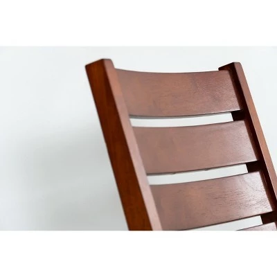 Best Sale ⌛ Gift Mark Adult Rocking Chair with Horizontal Back and Brown Faux Leather Seat ✨ 5 Best Sale ⌛ Gift Mark Adult Rocking Chair with Horizontal Back and Brown Faux Leather Seat ✨ - Image 3