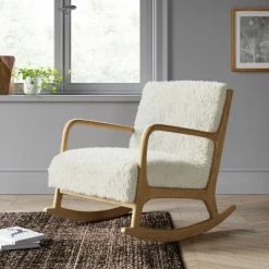 Deals 🎉 Esters Wood Armchair Sherpa White - Project 62™ 🎉