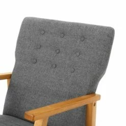 Best deal ✔️ Harvey Mid-Century Modern Fabric Rocking Chair - Christopher Knight Home Muted Blue 🎉 -Living Room Chairs Sales unnamed file 14033