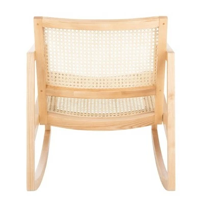 Brand new 😉 Perth Rattan Rocking Chair Natural - Safavieh ❤️ 6 Brand new 😉 Perth Rattan Rocking Chair Natural - Safavieh ❤️ - Image 4