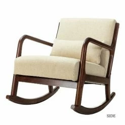 Flash Sale 😀 Rocking Chair with a Lumbar Pillow | Karat Home 🤩 -Living Room Chairs Sales unnamed file 14056