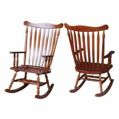 Discount 👏 Rocking Chair Solid Wood - International Concepts Cherry 🤩 -Living Room Chairs Sales unnamed file 14075