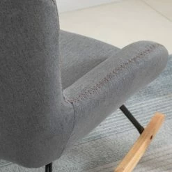 Buy 😀 HomCom Modern Wingback Fabric Rocking Sofa Chair 💯 -Living Room Chairs Sales unnamed file 14083