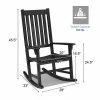 Best Sale 🛒 Costway 2PCS Wood Rocking Chair Porch Rocker High Back Garden Seat Indoor Outdoor 😉 -Living Room Chairs Sales unnamed file 14085