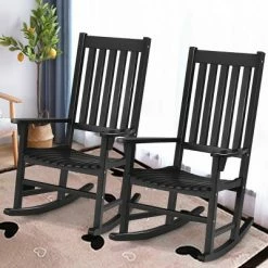 Best Sale 🛒 Costway 2PCS Wood Rocking Chair Porch Rocker High Back Garden Seat Indoor Outdoor 😉 15 Best Sale 🛒 Costway 2PCS Wood Rocking Chair Porch Rocker High Back Garden Seat Indoor Outdoor 😉 -Living Room Chairs Sales unnamed file 14086