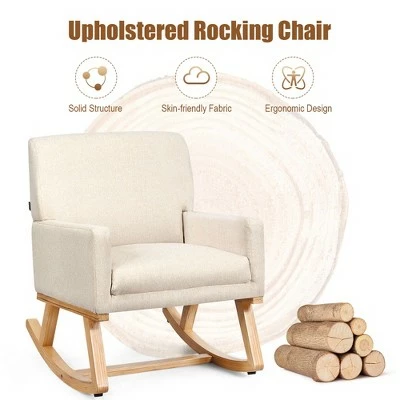 Best reviews of ๐งจ Costway Mid Century Fabric Rocking Chair Upholstered Accent Armchair Lounge Chair Beige/Gray โ๏ธ 9 Best reviews of ๐งจ Costway Mid Century Fabric Rocking Chair Upholstered Accent Armchair Lounge Chair Beige/Gray โ๏ธ - Image 7
