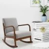 Discount 🥰 HomCom Linen Fabric Rocking Chair with Curved Wood Base 🛒 -Living Room Chairs Sales unnamed file 14134