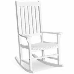 Wholesale 😉 Costway Wooden Rocking Chair Porch Rocker High Back Garden Seat For Indoor Outdoor 😍 -Living Room Chairs Sales unnamed file 14162