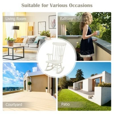 Best reviews of 🛒 Costway Solid Wood Rocking Chair Porch Rocker Indoor Outdoor Seat Glossy Finish WhiteCoffee 🎁 5 Best reviews of 🛒 Costway Solid Wood Rocking Chair Porch Rocker Indoor Outdoor Seat Glossy Finish WhiteCoffee 🎁 - Image 3