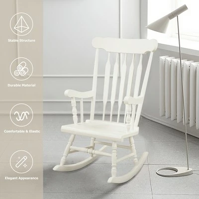 Best reviews of 🛒 Costway Solid Wood Rocking Chair Porch Rocker Indoor Outdoor Seat Glossy Finish WhiteCoffee 🎁 6 Best reviews of 🛒 Costway Solid Wood Rocking Chair Porch Rocker Indoor Outdoor Seat Glossy Finish WhiteCoffee 🎁 - Image 4