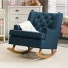 Hot Sale 👏 Boston Tufted Fabric Rocking Chair Navy Blue - CorLiving 🎁 -Living Room Chairs Sales unnamed file 14225
