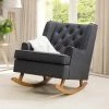 Best reviews of ❤️ Boston Tufted Fabric Rocking Chair Dark Gray - CorLiving 🌟 -Living Room Chairs Sales unnamed file 14231