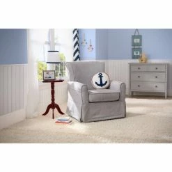Promo ๐งจ Delta Children Benbridge Nursery Glider Swivel Rocker Chair Dove Grey With Soft Grey ๐