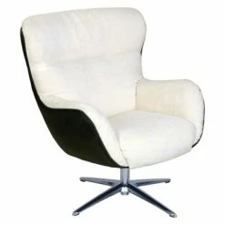 Best Sale ๐ Style Rylie Collaboration Lounge Chair Cream/Black Synergy - Serta ๐