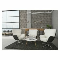 Best Sale 😍 Style Rylie Collaboration Lounge Chair Cream/Black Synergy - Serta 👍 -Living Room Chairs Sales unnamed file 14261