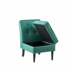 Best Pirce ⭐ Simple Relax Fabric Storage Accent Chair in Green ❤️ -Living Room Chairs Sales unnamed file 14311