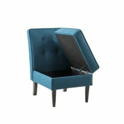 Best deal 🤩 Simple Relax Fabric Storage Accent Chair in Blue 🌟 -Living Room Chairs Sales unnamed file 14314