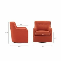Flash Sale 🌟 Madison Park Findlay Swivel Chair Spice ✔️ -Living Room Chairs Sales unnamed file 14398