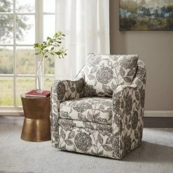 Promo 🎉 Madison Park Floral Swivel Accent Chair ❤️