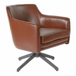 Brand new 🔔 Faux Leather Guest Chair - OSP Home Furnishings Saddle 🎉 -Living Room Chairs Sales unnamed file 14471