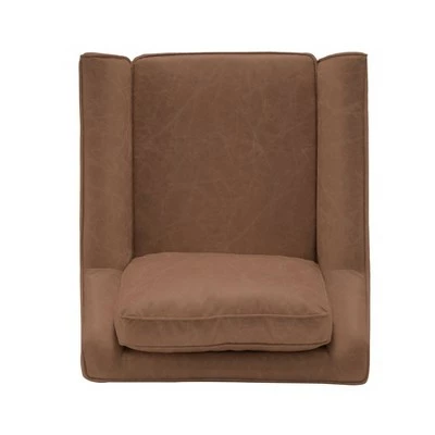 Wholesale ๐ฅฐ Club Swivel Chair Walnut Brown Faux Leather - WOVENBYRD ๐ฅ 5 Wholesale ๐ฅฐ Club Swivel Chair Walnut Brown Faux Leather - WOVENBYRD ๐ฅ - Image 3