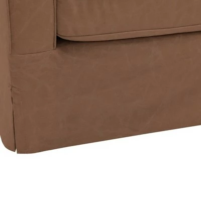 Wholesale ๐ฅฐ Club Swivel Chair Walnut Brown Faux Leather - WOVENBYRD ๐ฅ 6 Wholesale ๐ฅฐ Club Swivel Chair Walnut Brown Faux Leather - WOVENBYRD ๐ฅ - Image 4