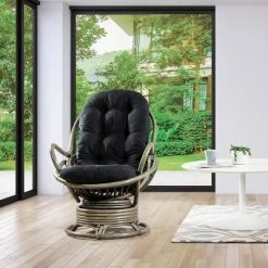 Discount ❤️ Tahiti Rattan Swivel Rocker Chair - OSP Home Furnishings White ✨ -Living Room Chairs Sales unnamed file 14509