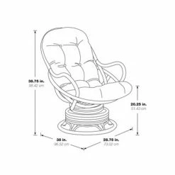 Discount ❤️ Tahiti Rattan Swivel Rocker Chair - OSP Home Furnishings White ✨ -Living Room Chairs Sales unnamed file 14510