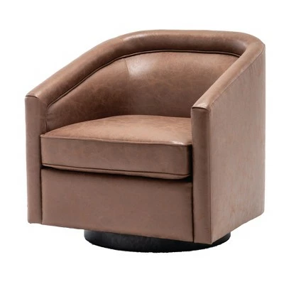 Hot Sale โจ eLuxury Modern Swivel Faux Leather Accent Chair ๐ 7 Hot Sale โจ eLuxury Modern Swivel Faux Leather Accent Chair ๐ - Image 5