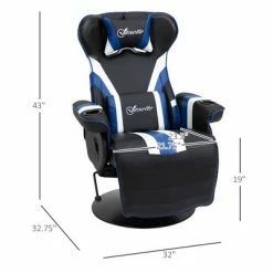 Best Sale 🤩 Vinsetto Racing Style Video Game Chair Living Room Recliner with Reclining Backrest and Footrest 🔔 -Living Room Chairs Sales unnamed file 14599