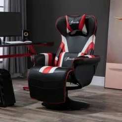 Best Sale 🤩 Vinsetto Racing Style Video Game Chair Living Room Recliner with Reclining Backrest and Footrest 🔔 -Living Room Chairs Sales unnamed file 14603
