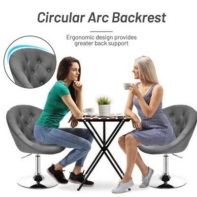 Top 10 ✨ Costway Adjustable Bar Stool Swivel Vanity Accent Chair w/Round Tufted Back Grey 🔥 8 Top 10 ✨ Costway Adjustable Bar Stool Swivel Vanity Accent Chair w/Round Tufted Back Grey 🔥 - Image 6