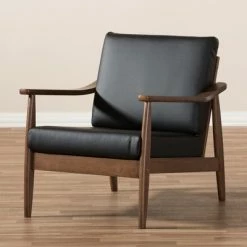 Top 10 ⭐ Venza Mid Century Modern Walnut Wood Faux Leather Lounge Chair Black - Baxton Studio 🤩 16 Top 10 ⭐ Venza Mid Century Modern Walnut Wood Faux Leather Lounge Chair Black - Baxton Studio 🤩 -Living Room Chairs Sales unnamed file 1464