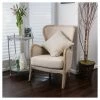 Discount 🔥 Crenshaw Fabric Wing Chair Beige - Christopher Knight Home ⭐ -Living Room Chairs Sales unnamed file 14719