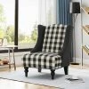 Budget ❤️ Toddman High-Back Club Chair Checkerboard Black/Dark Charcoal - Christopher Knight Home 😉 -Living Room Chairs Sales unnamed file 14722
