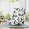 Budget ✔️ Toddman High-Back Club Chair Floral Print Blue - Christopher Knight Home ⌛ -Living Room Chairs Sales unnamed file 14725